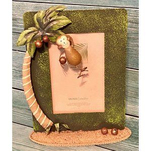Monterey Home Decor Studio Photo Picture Frame 3D Monkey Palm Tree Beach New